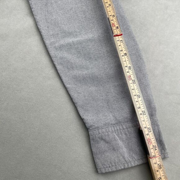 American Apparel Shirt Mens M Gray Oxford Button Down Long Sleeve USA Classic - Picture 9 of 12